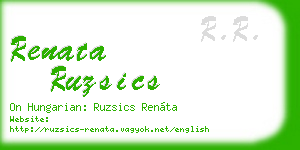 renata ruzsics business card